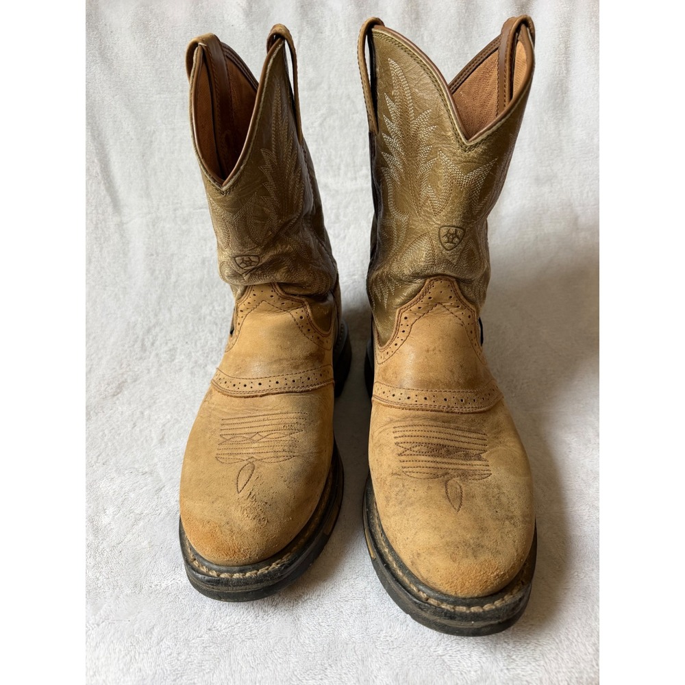 Ariat Work Western Boots Mens 10.5 EE Brown Good Leather EH Rated 10011861